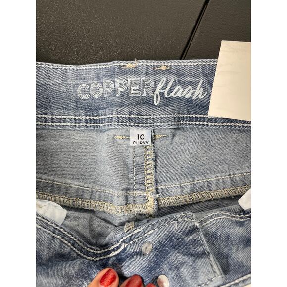 NWT Copper Flash Women's Cowgirl Boho Western Curvy Bootcut Beaded Jeans 10 - Picture 5 of 11